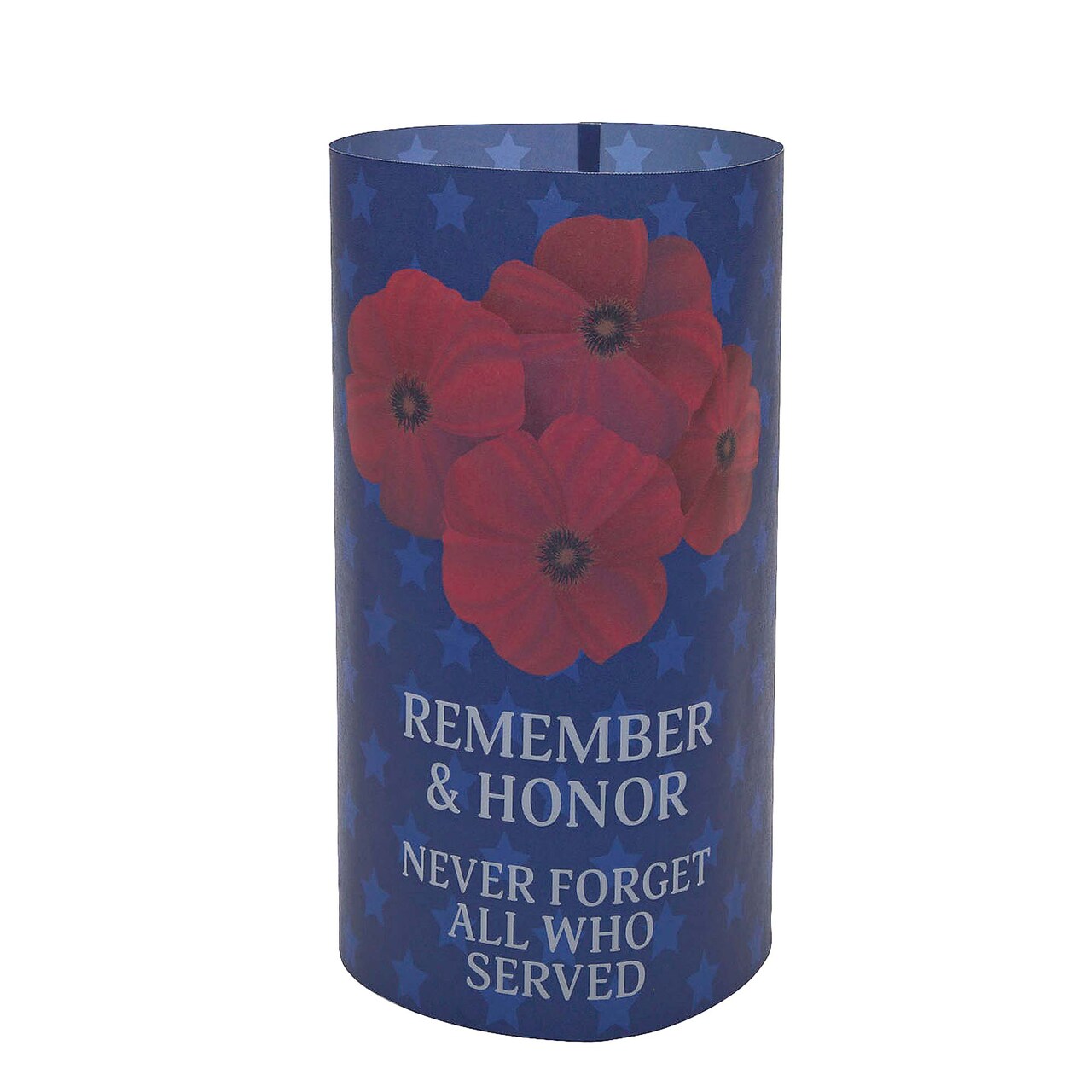 16 1/2" x 9" Memorial Day Themed Plastic Lantern Luminary Wraps 12 Pc.